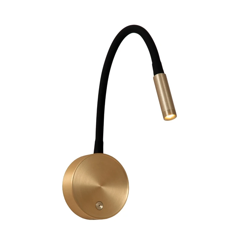 Image of Lucide Lucide Asja USB Rechargeable Touch Reading Light - Matt Gold