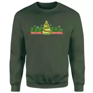 Image of Disney Festive Silhouettes Christmas Jumper - Green - M