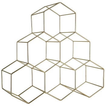 Image of Vertex 6 Bottle Wine Rack - Gold Finish