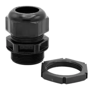Image of Wiska SPRINT GLP32 Black Nylon Dome Top Cable Gland With Locknut IP68 32mm - 13mm --21mm - 99709