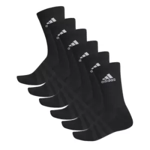 Image of adidas Crew Socks 6 Pack Mens - Black