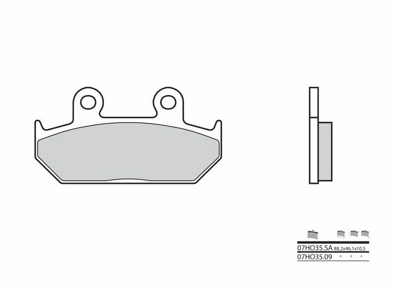 Image of Brembo S.p.A. Street Carbon Ceramic Brake pads - 07HO3509