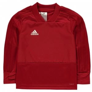 Image of adidas Condivo Training Top Junior Boys - Red/White