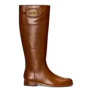 Image of Lauren by Ralph Lauren Breana Leather Riding Boot - Beige