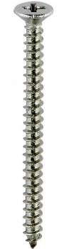 Image of Select Hardware Cross Recessed Countersunk Woodscrews Steel Hardened Twin Thread Bright Zinc Plated 2" X No. 10 10 Pack