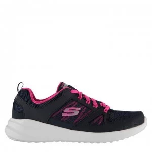 Image of Skechers Skybound Ladies Trainers - Navy/Pink