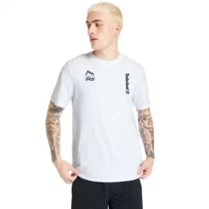 Image of Timberland Summer Archive Graphic T-Shirt For Men In White, Size M