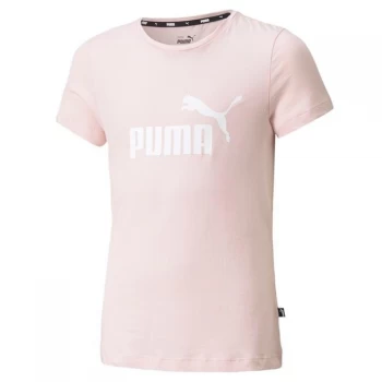 Image of Puma No1 Logo QT Tee Junior Girls - Lotus Pink