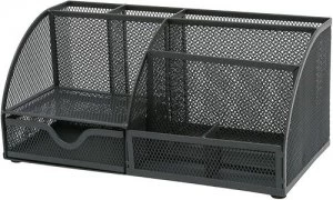 Image of OSCO Large Wiremesh Desk Organiser Graphite