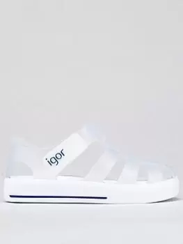 Image of Igor STAR JELLY SANDAL, Clear, Size 7 Younger