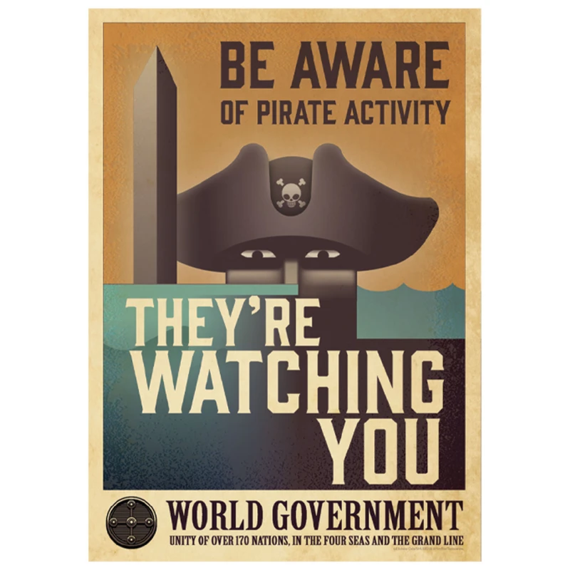 Image of One Piece Limited Edition A3 Pirate Art Print Multi