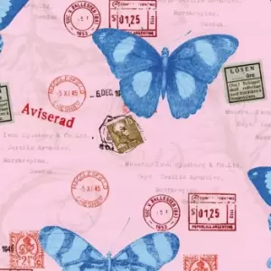 Image of Fablon Sticky Back Plastic - Butterflies - 450mm x 2m