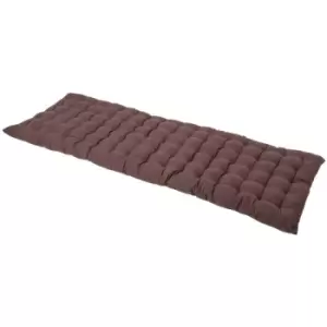 Image of Chocolate Brown Bench Cushion, Three Seater - Homescapes