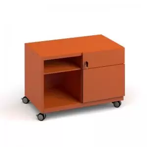 Image of Bisley steel caddy right hand storage unit 800mm - orange