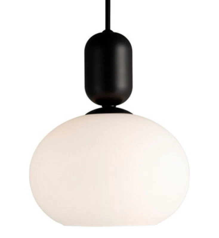 Image of Nordlux Notti Glass Pendant Light Hand Blown Glass Black,mains