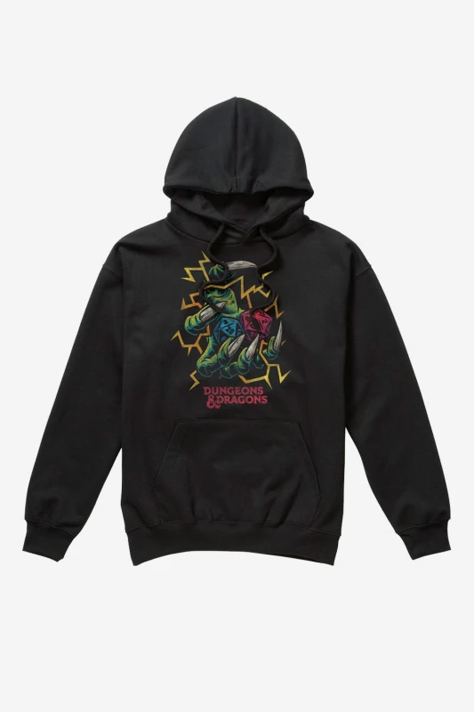 Image of Dungeons & Dragons Men Dungeons & Dragons Dice Roller Mens Pullover Hoodie Black Size: X-Large Black XL Male 5052777736915