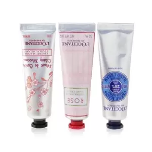 Image of L'OccitaneLovelier Hands Set: 2xRose Hand Cream 30ml+2x Shea Butter Hand Cream 3ml+2x Cherry Blossom Hand Cream 30ml 6x30ml/1oz