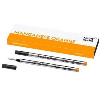 Image of Mont Blanc Manganese Orange Rollerball Twin Pack Refill - Medium Nib