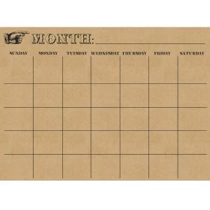 Image of Fine Decor Fine Decor Kraft Monthly Calendar Wall Decal