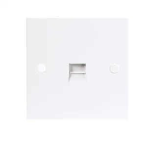 Image of KnightsBridge 1G White Telephone Master Socket Flush Wall Switch