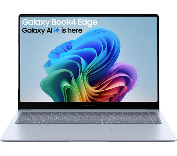 Image of Samsung Galaxy Book4 Edge 16" Laptop - Qualcomm Snapdragon X Elite, 1TB SSD, Arctic Blue 8806095655826