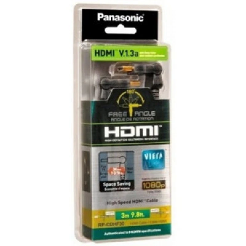 Image of Panasonic Panasonic RP-CDHF 30 E-K 3 Metre HDMI Cable in Black One Size Unisex 5025232487745