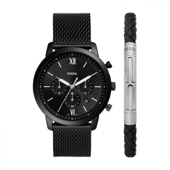 Image of Fossil Neutra Mens Chronograph Watch & Bracelet Gift Set