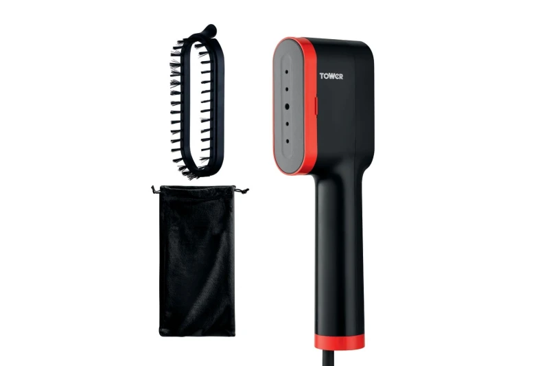 Image of TOWER T22038RED Digital Clothes Steamer - Red, Red 5056784502853