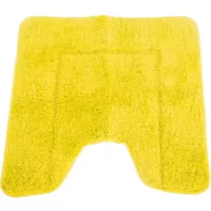 Image of Mayfair Cashmere Touch Ultimate Microfibre Pedestal Mat (50x50cm) (Yellow) - Yellow