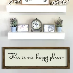 Image of KZM363 Brown White Black Decorative Framed MDF Painting