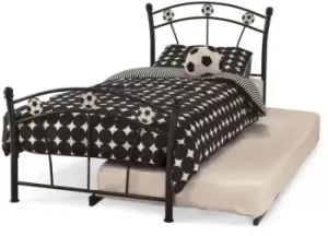 Image of Serene Soccer 3ft Single Football Black Metal Guest Bed Frame