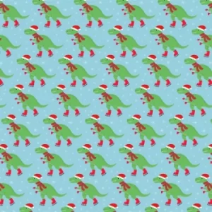 Image of Christmas Roarsome Dinosaur Wrapping Paper