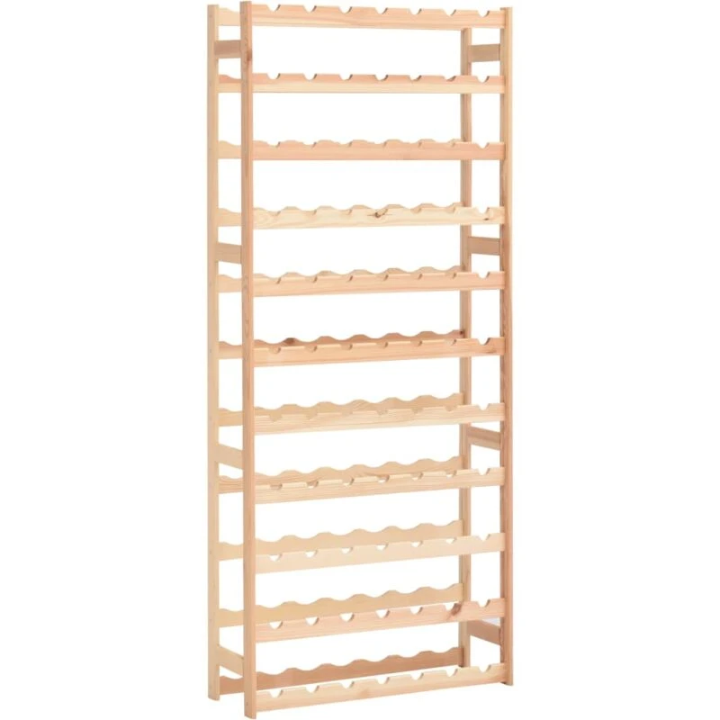 Image of VIDAXL Wine Rack for 77 Bottles Pinewood Vidaxl 8719883735436