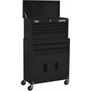 Image of Sealey AP22BK Topchest & Rollcab Combination 6 Drawer with Ball-Bearing Slides -