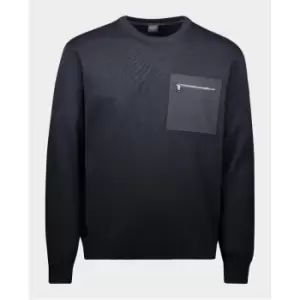 Image of PAUL AND SHARK Pocket Knit Jumper - Blue