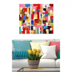 Image of MDF2956111 Multicolor Decorative MDF Painting (3 Pieces)