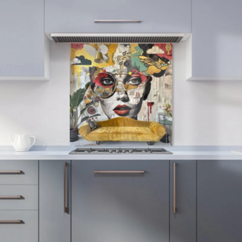 Image of Warren Reed - Designer Staffordshire Bull Terrier Dog Splashart Tea Towel Multicolor Unisex