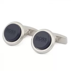 Image of Hugo Boss Malvin Enamel Round Cufflinks