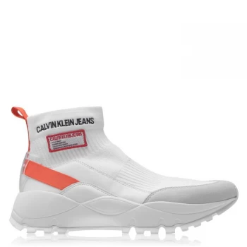 Image of Calvin Klein Jeans Trainers - White/Orangeade