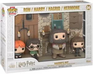 Image of Harry Potter Hagrid's hut with Ron, Harry, Hagrid, Hermione (Pop! Moment Deluxe) vinyl figurine no. 04 Funko Movie Moments multicolor