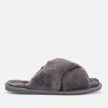 Image of Clarks Womens Dream Lux Slide Slippers - Grey - UK 7