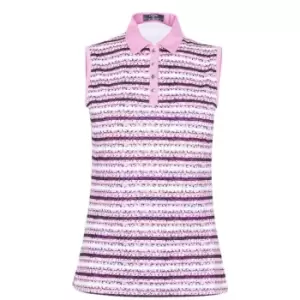 Image of Callaway Stripe Print Vest Ladies - Pink