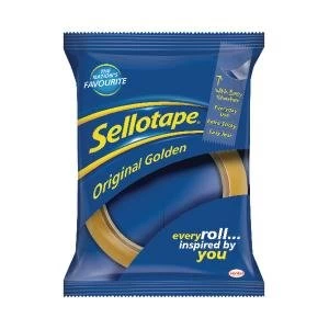 Image of Sellotape Original Golden Tape 24mmx66m Pack of 12 1443268