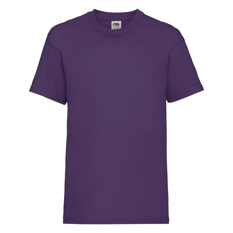 Image of Fruit of the Loom Valueweight Short Sleeve T-Shirt Pack of 2 in Purple Size: 12-13 Years Purple Unisex 12-13 Years