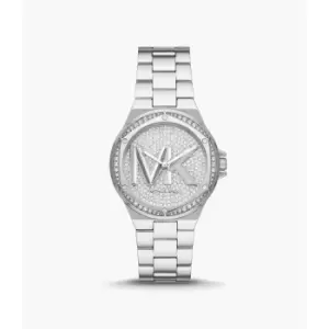 Image of Michael Kors Womens Lennox Three-Hand Stainless Steel Watch - Silver