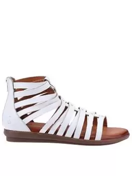 Image of Hush Puppies Katy Gladiator Flat Sandal, White, Size 8, Women