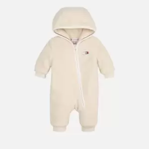Image of Tommy Hilfiger Babys' Sherpa Coverall - Ancient White - 6 Months