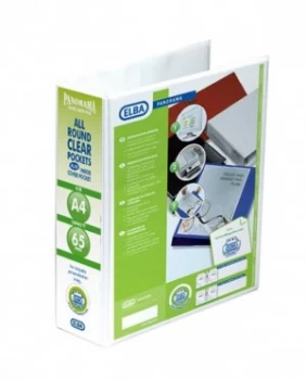 Image of Elba Panorama Pres Laf File A4 70mm Wht - 5 Pack