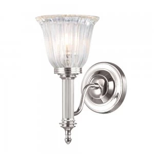 Image of 1 Light Bathroom Wall Light Polished Nickel IP44, G9