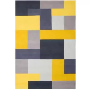 Image of Oriental Weavers Lexus Yellow Rug - 90x150cm, Wool, Geometric